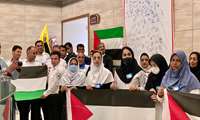 اجرای پویش انتفاضه سلامت در دانشگاه علوم پزشکی زاهدان با هدف حمایت از مردم مظلوم غزه