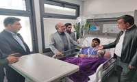 عیادت سرپرست دانشگاه علوم پزشکی زاهدان از تکنسین اورژانس مجروح حادثه مسلحانه ایرانشهر